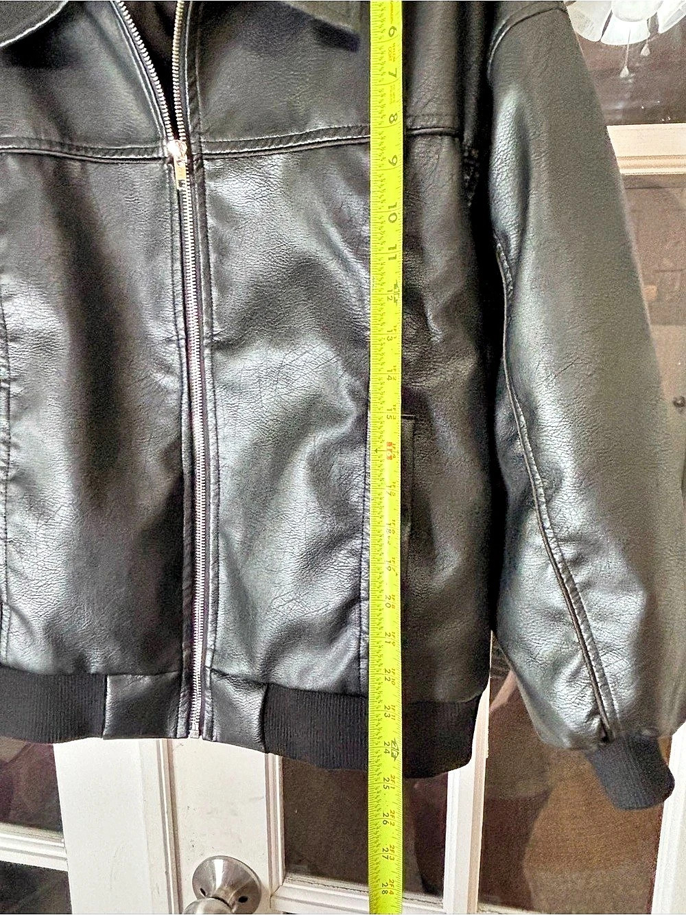 Princess Polly Goldsmith Black Faux Leather Bomber Jacket PPE082201 Medium - Picture 10 of 10